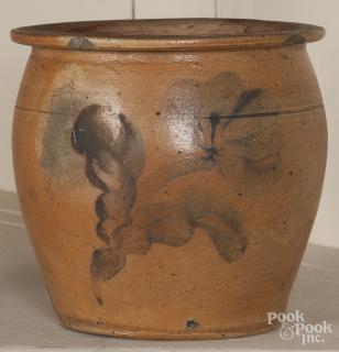 Appraisal: Pennsylvania stoneware crock th c attributed to Shenfelder with cobalt