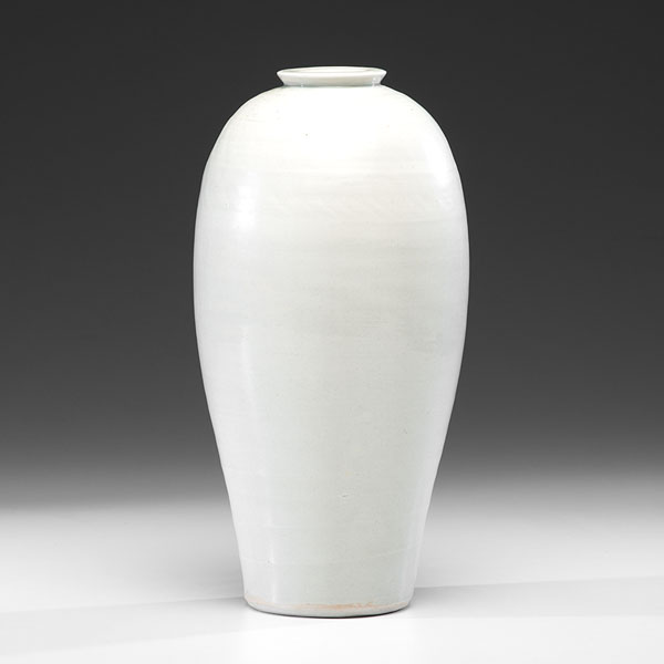 Appraisal: White Shouldered Vase Whiteware ht dia in