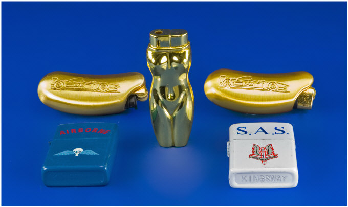 Appraisal: Collectable Lighters Zippo Style SAS etc