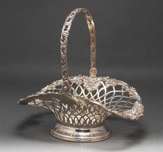 Appraisal: American reticulated sterling silver basket pattern Graff Washbourne Dunn late