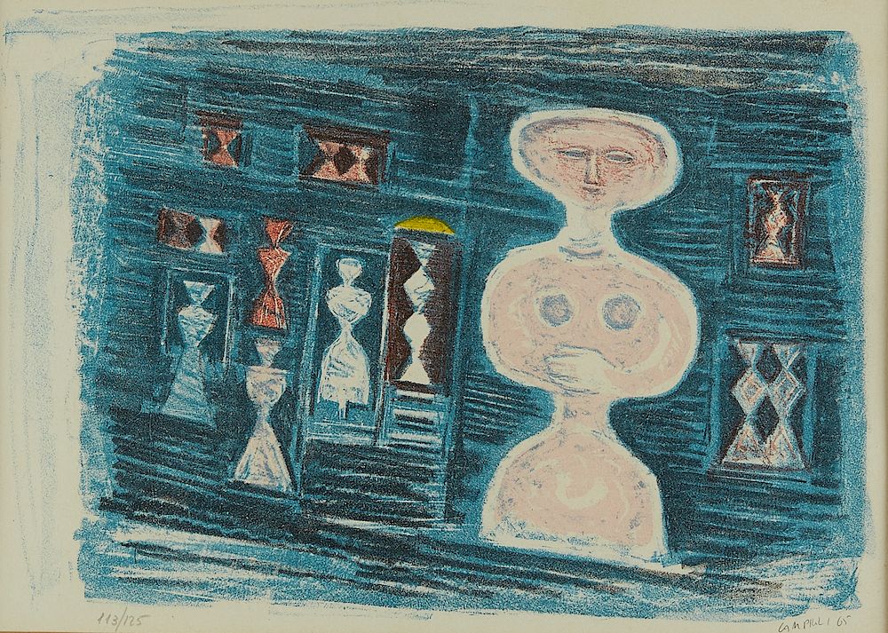 Appraisal: Massimo Campigli Small Lithograph Massimo Campigli - Lithograph on paper