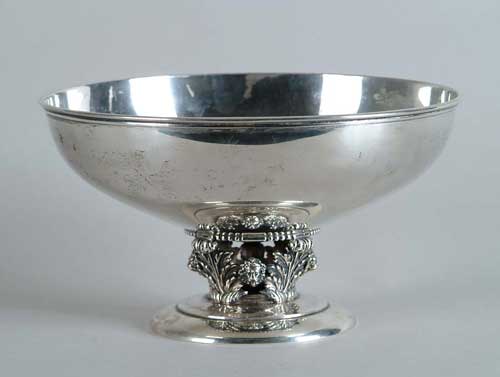 Appraisal: FINE FANCY STERLING SILVER CENTER BOWL BY LAWRENCE B SMITH