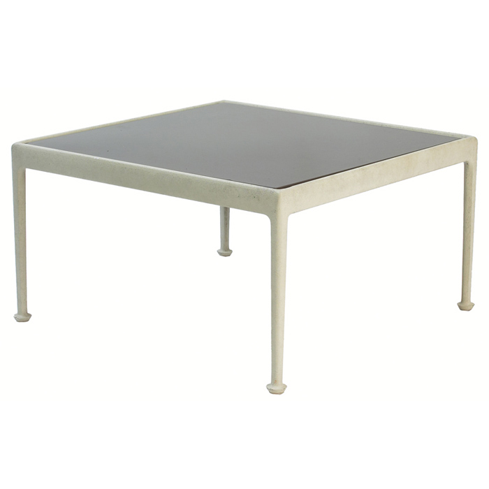 Appraisal: Richard Schultz coffee table square brown enamel top over aluminum