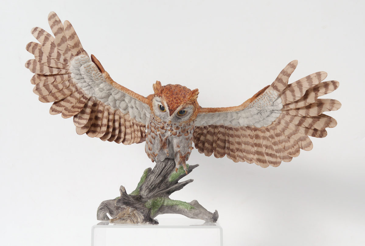 Appraisal: LARGE BOEHM PORCELAIN OWL FIGURE Screech Owl Limited Edition ''