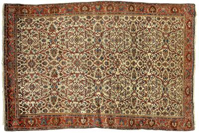 Appraisal: Ferahan Sarouk rug repeating vine and floral designs on an