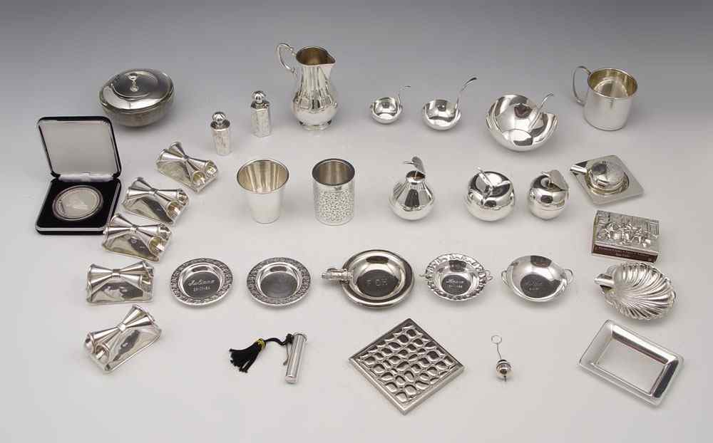 Appraisal: LARGE LOT OF ESTATE SILVER Approx pieces to include sterling