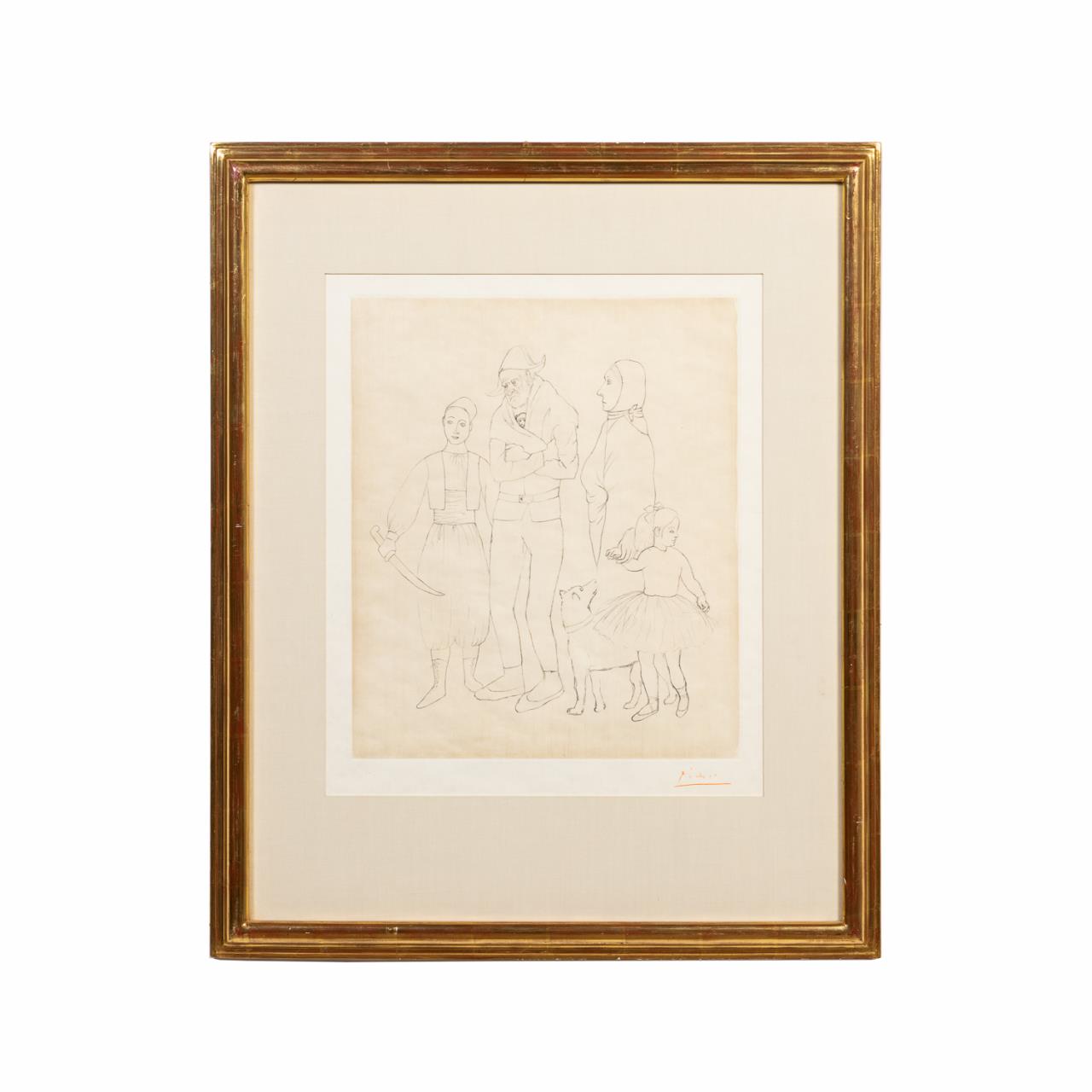 Appraisal: AFTER PICASSO FAMILLE DES SALTIMBANQUES ETCHING After Pablo Picasso Spanish