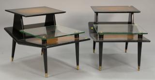 Appraisal: Bertha Schaeffer attributed end tables ht in wd in dp