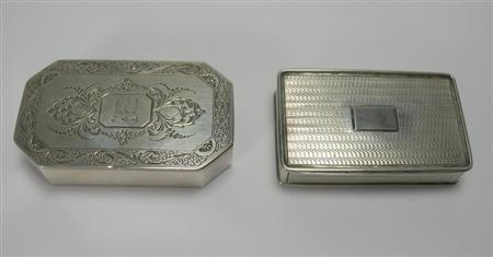 Appraisal: A William IV silver snuff box Nathaniel Mills Birmingham cm