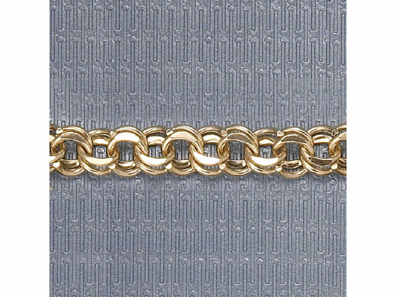 Appraisal: GOLD BRACELET k yellow gold double link bracelet Length inches