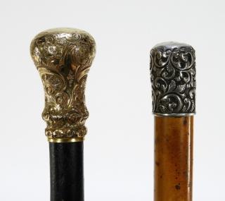 Appraisal: C Antique Victorian Walking Stick Canes EUROPE TH CENTURY Two