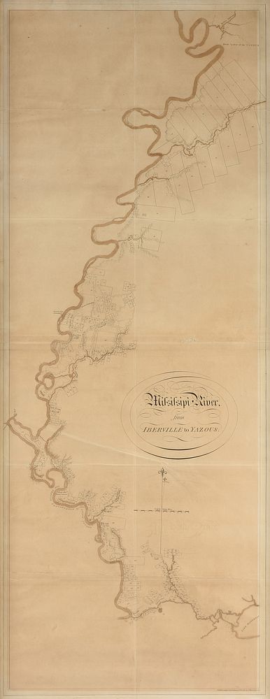 Appraisal: AN ANTIQUE EARLY AMERICAN MAP Mississippi River from Iberville to