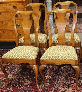 Appraisal: lot of Queen Anne style side chairs th century having