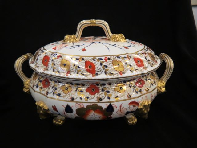 Appraisal: Derby Porcelain Soup Tureen Imari style decor Bloor Derby mark