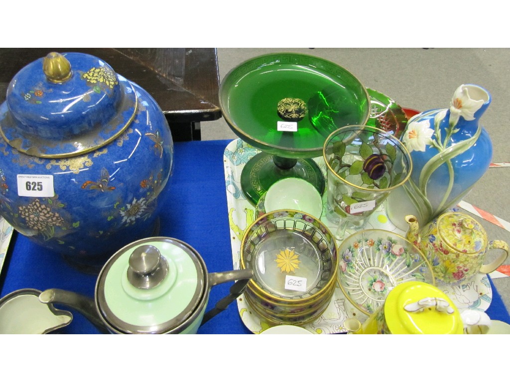 Appraisal: Carlton Ware ginger jar def and a tray lot to