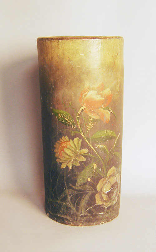 Appraisal: Painted earthenware umbrella stand ca h