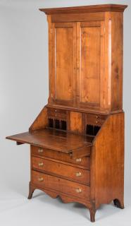 Appraisal: Tennessee Federal Desk and Bookcase East Tennessee Federal desk and