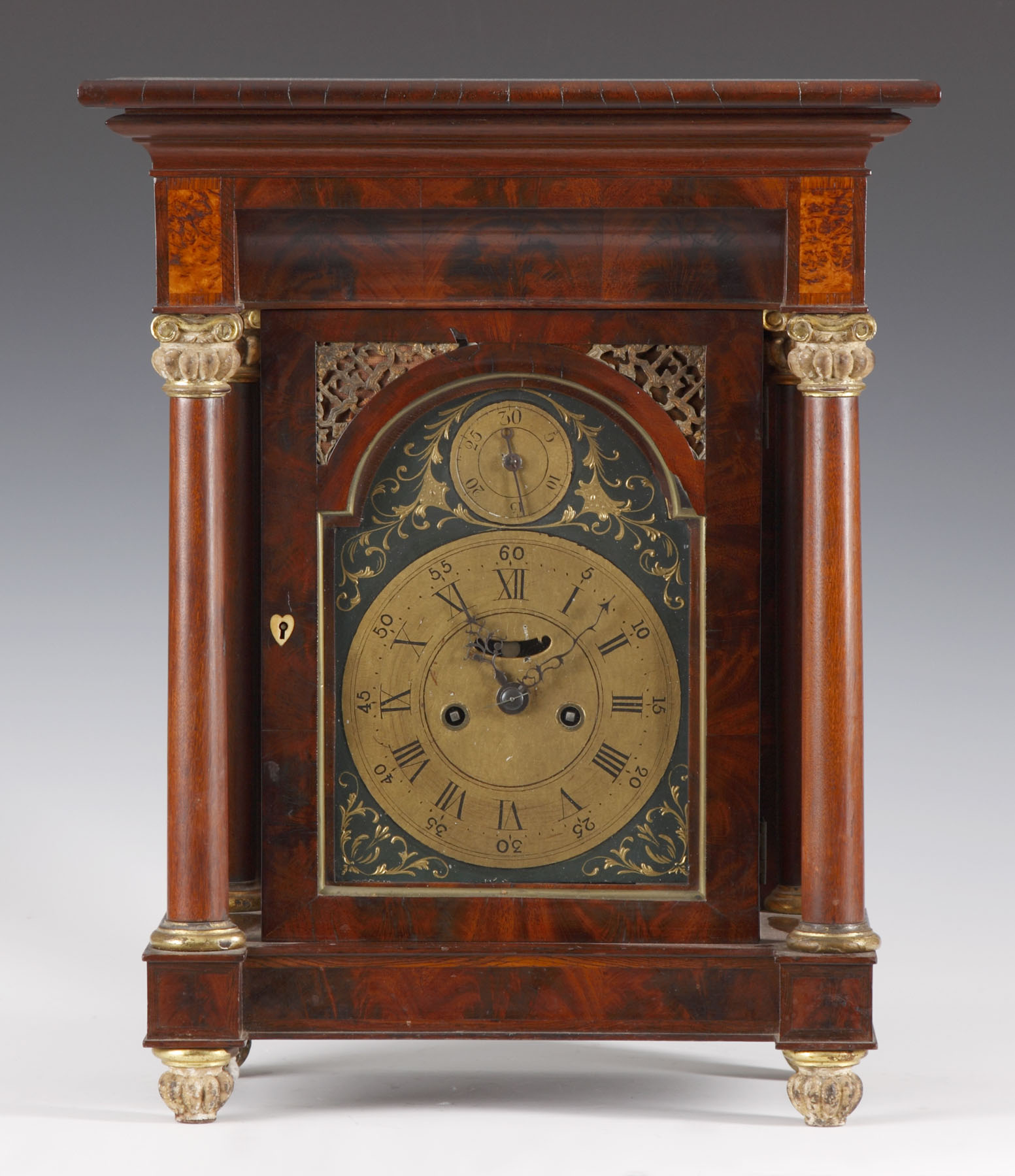 Appraisal: Caleb Wheaton Bracket Clock Caleb Wheaton Providence RI th Cent