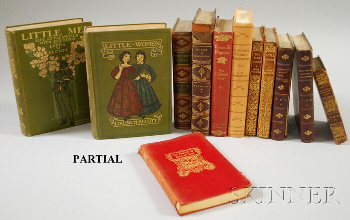 Appraisal: Approximately Leather and Cloth-bound Library Books including some sets