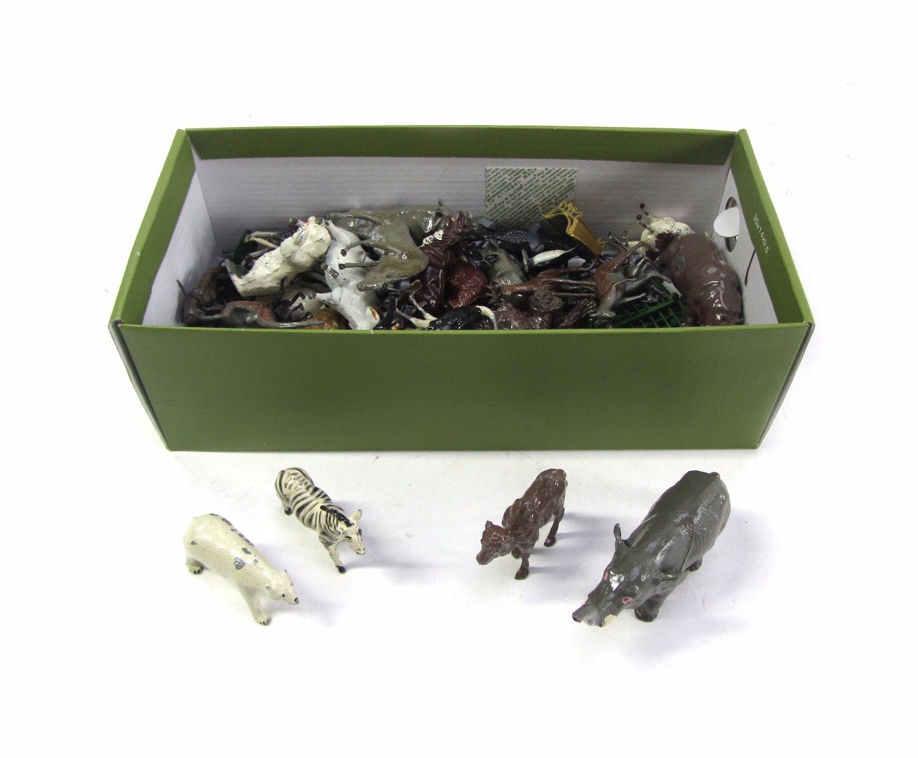 Appraisal: A quantity of Britains hollow cast lead animals and accessories