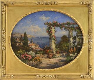 Appraisal: THOMAS EDWIN MOSTYN American United Kingdom - A MEDITERRANEAN GARDEN