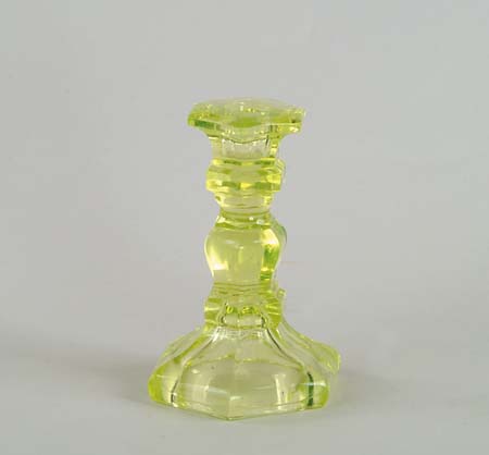 Appraisal: SMALL EARLY CANARY YELLOW CANDLE STICK SIZE - h x