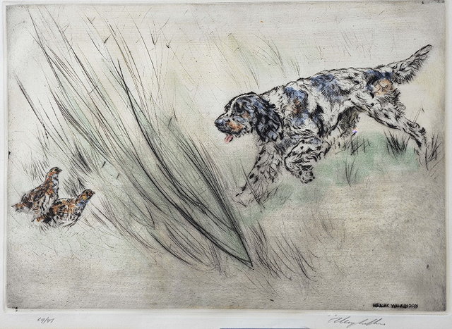 Appraisal: HENRY WILKINSON - 'Hypnotized - A Setter Flushing Out Partridges'