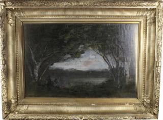 Appraisal: Attr Jean Baptiste Camille Corot - Oil Canvas Signed Corot