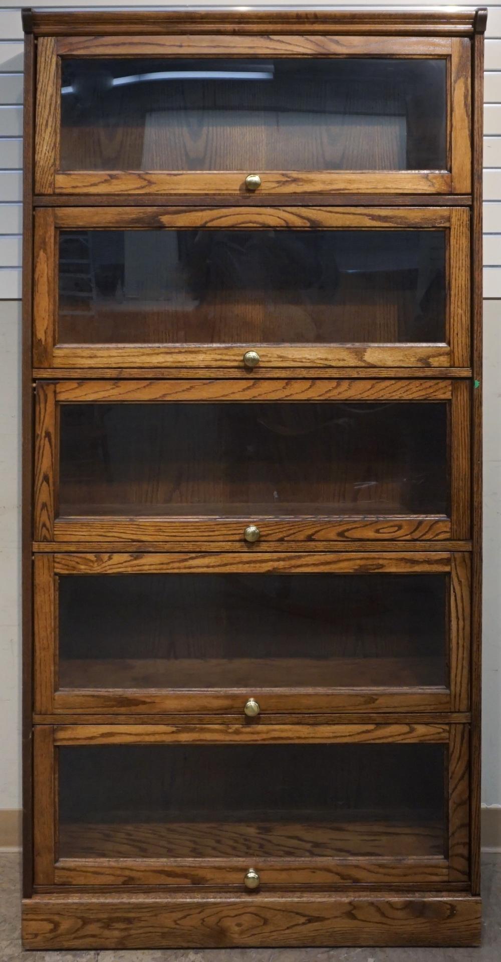 Appraisal: Oak Barrister Type Bookcase x x in x x cm