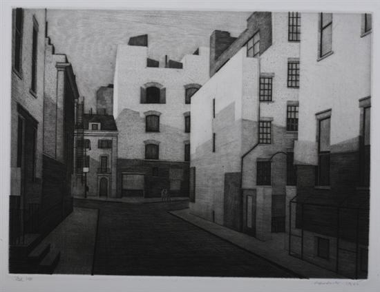 Appraisal: ARMIN LANDECK American - CITY LANE signed dated and noted