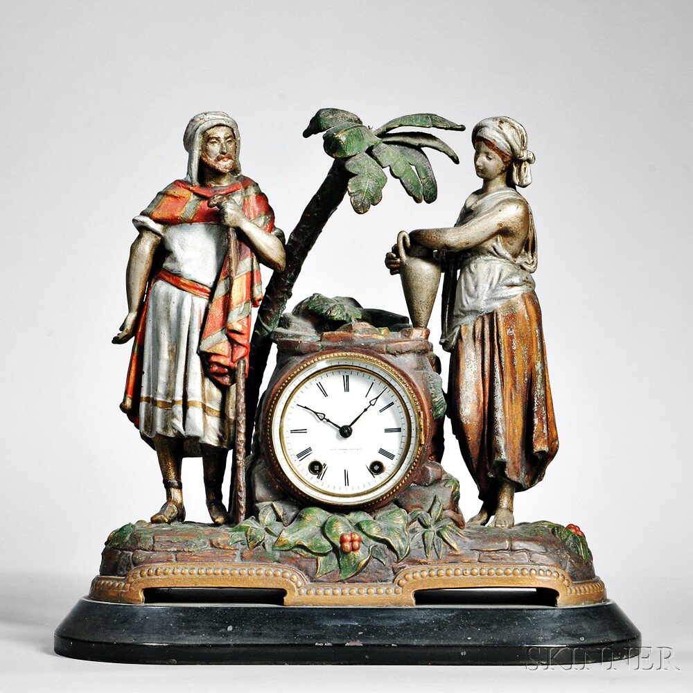 Appraisal: Seth Thomas Sons Rebecca at the Well Shelf Clock New