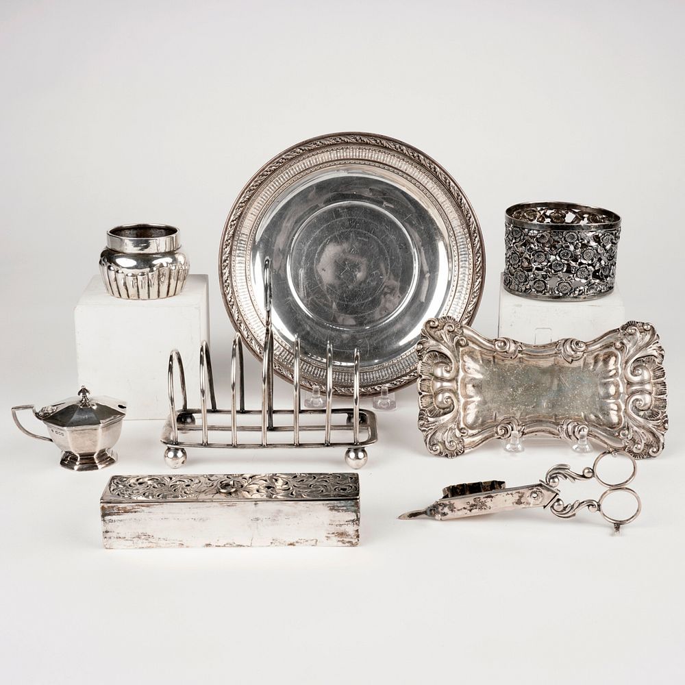 Appraisal: Grp European Silver Wares Group of eight European silver items