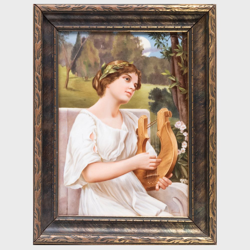 Appraisal: KPM Porcelain Plaque 'Die Nachtigall' Impressed mark titled in iron