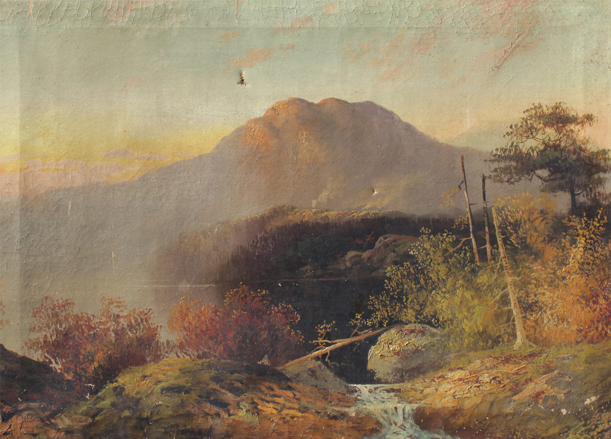 Appraisal: LATE TH EARLY TH CENTURY HUDSON RIVER SCHOOL STYLE PAINTING