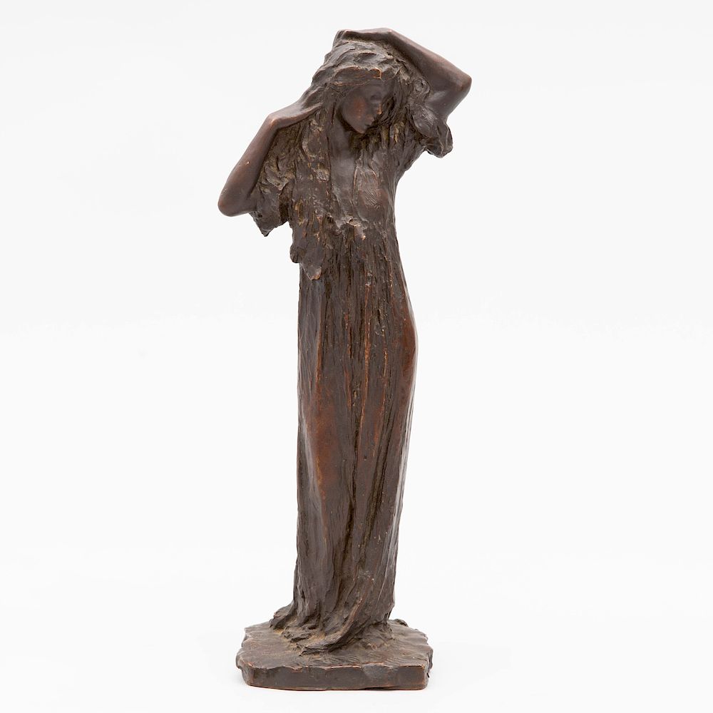 Appraisal: After Bessie Potter Vonnoh - Standing Female Figure Bronze with