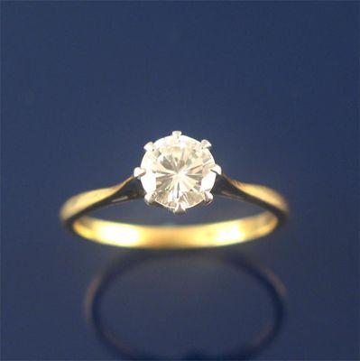 Appraisal: A diamond solitaire ring the brilliant cut diamond weighs approx