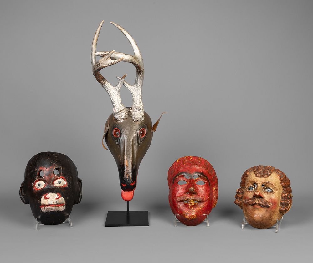 Appraisal: Mexico Group of Four Dance Masks th Century Mexico Group