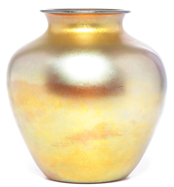 Appraisal: Good Steuben vase large bulbous and broad form in gold