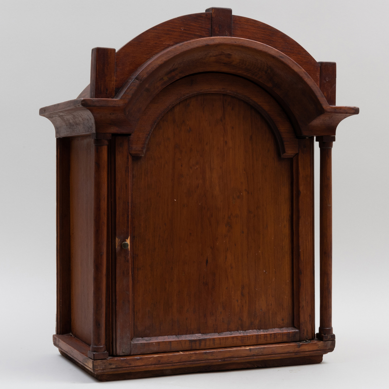 Appraisal: Pine Clock Hood Converted to a Cabinet Fitted with a