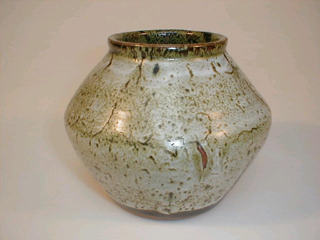 Appraisal: A pottery craft vase by Mike Dodd of circular shouldered