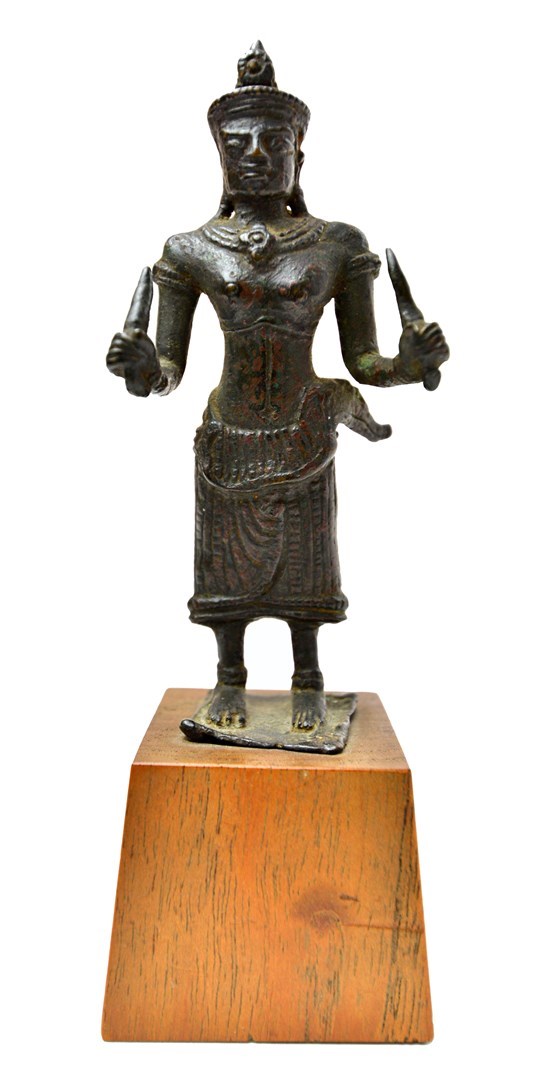 Appraisal: A Khmer bronze figure of a female deity th century