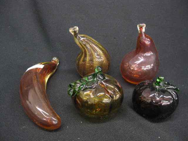 Appraisal: pcs Italian Art Glass Fruit all different excellent