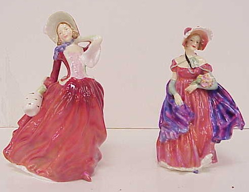 Appraisal: Two Royal Doulton figurines Lady April and Autumn Breezes