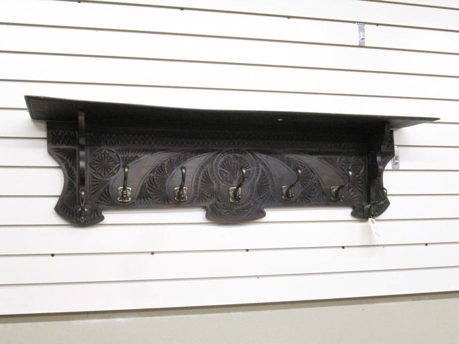 Appraisal: WALL MOUNT BRACKET SHELF COAT RACK Continental late th century