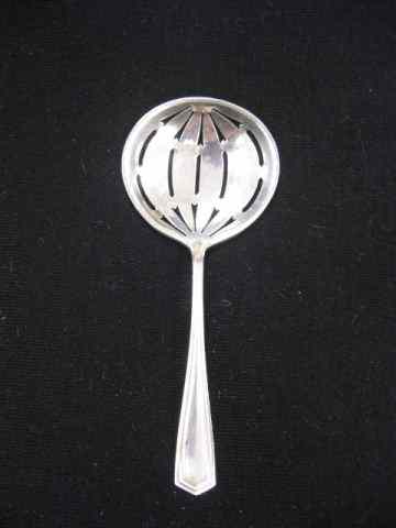 Appraisal: Sterling Silver Nut or Bon Bon Spoon fancy openwork bowl