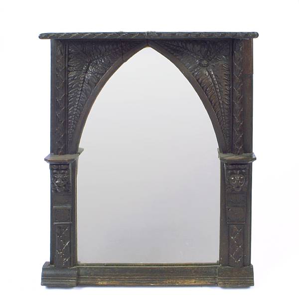 Appraisal: An Italian Renaissance style carved oak mirror height in width