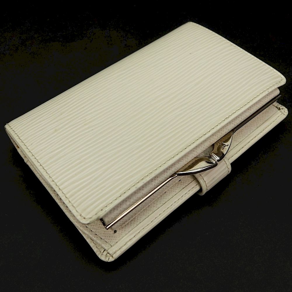 Appraisal: Louis Vuitton Ivory Epi Leather French Purse Louis Vuitton Ivory