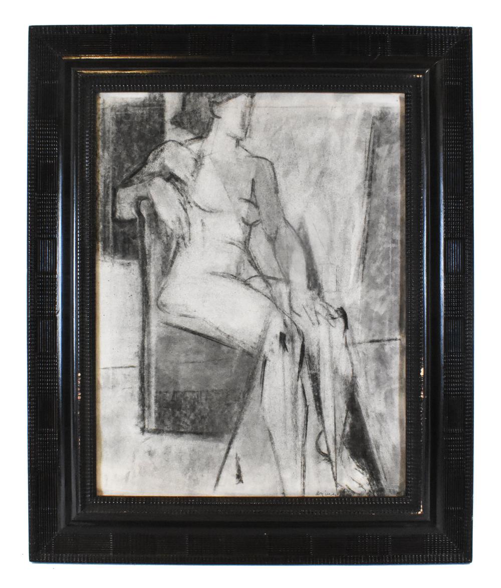 Appraisal: Figure Study of a Seated Female Nude Signed l c