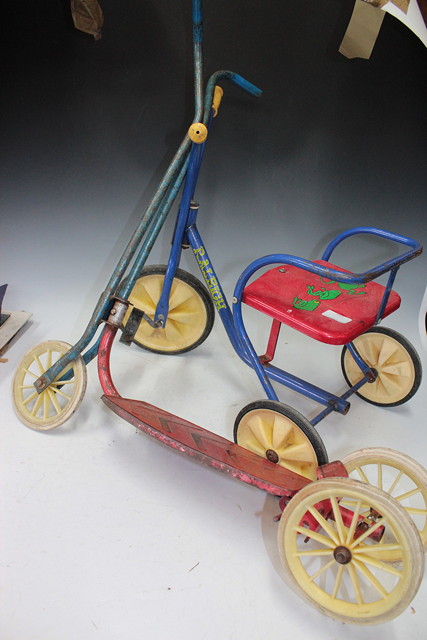 Appraisal: A CHILD'S RALEIGH TRICYCLE together with a mid th Century