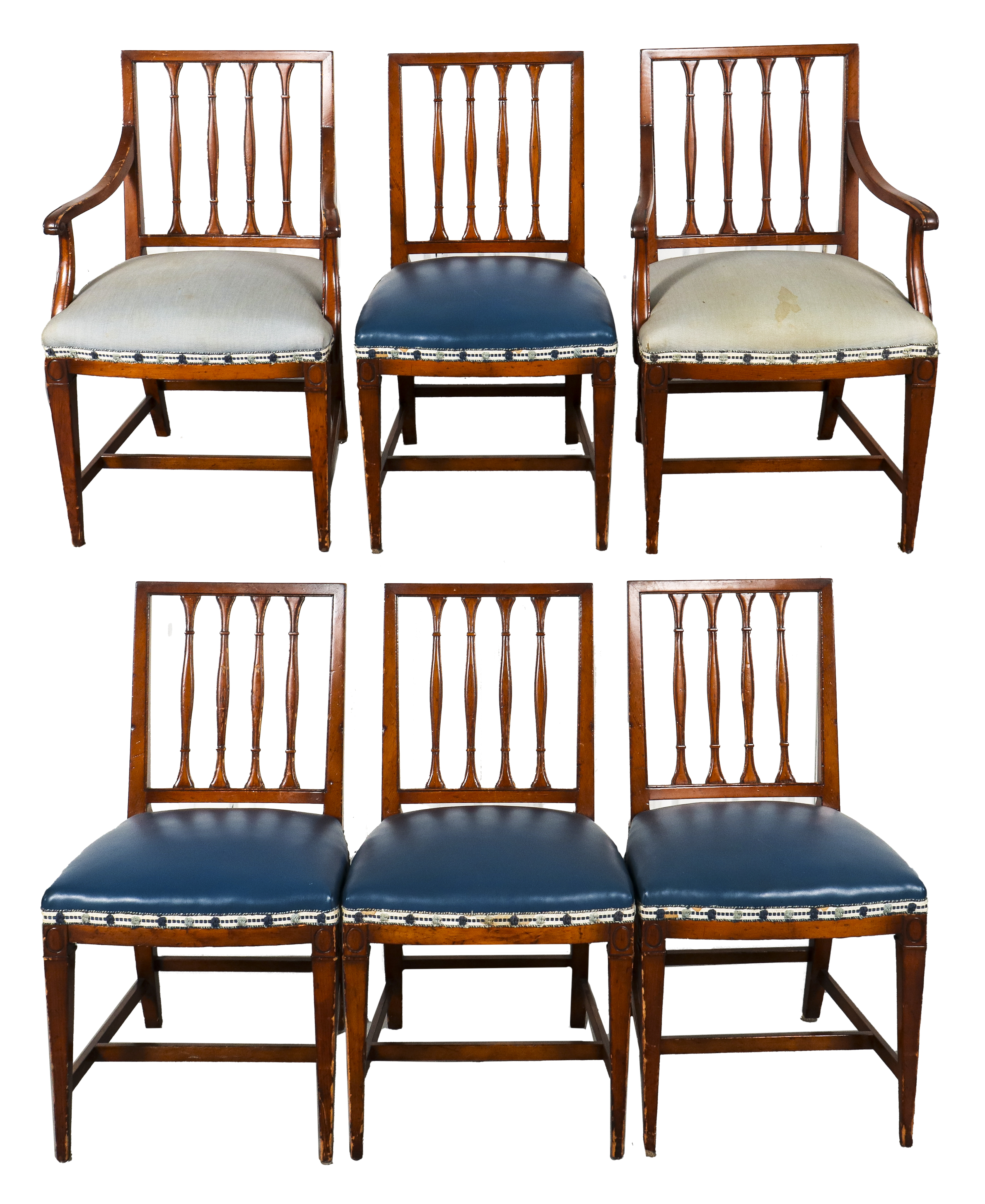 Appraisal: ENGLISH SHERATON MANNER DINING CHAIRS English Sheraton manner set of